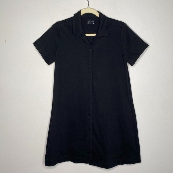 FRANK & OAK Black Button Up Mini Dress | Size: S - Picture 1 of 6